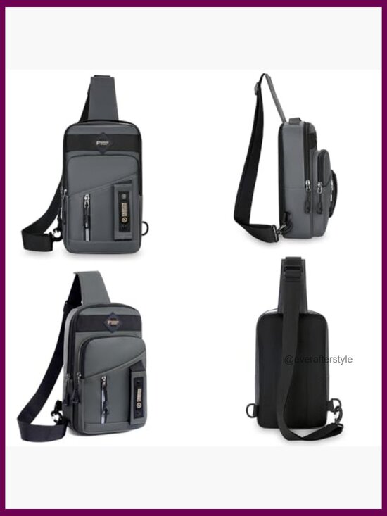 Nylon Sling Backpack Crossbody Daypack for Travel Hiking